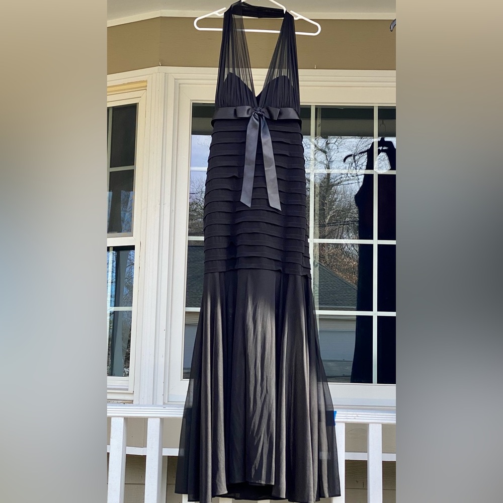 Betsy & Adam Halter Long Formal Dress